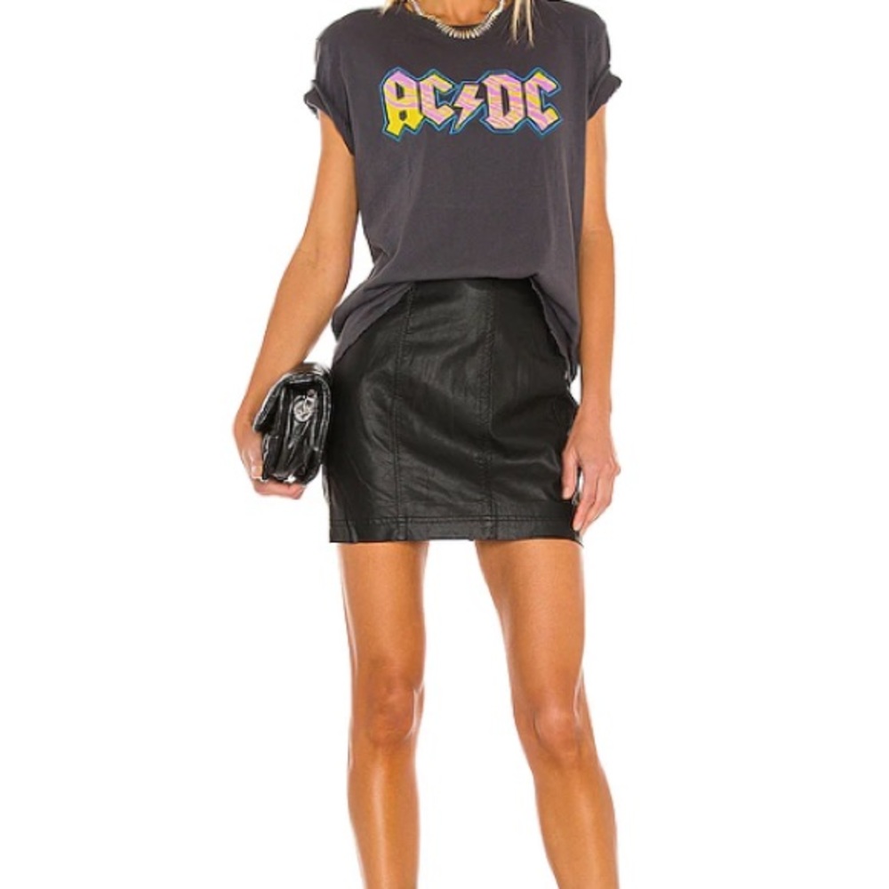 FREE PEOPLE Modern Femme Vegan Mini Skirt S